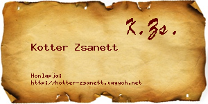 Kotter Zsanett névjegykártya